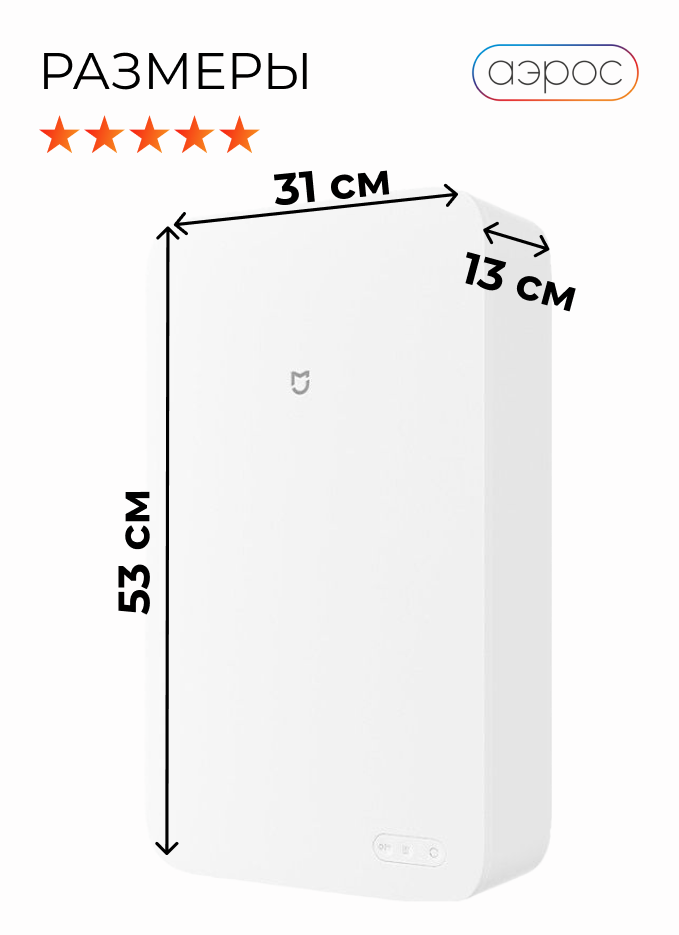 Размеры Xiaomi Mijia Fresh Air Blower C1